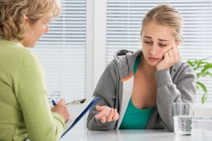 Teen girl in need of adolescent counseling